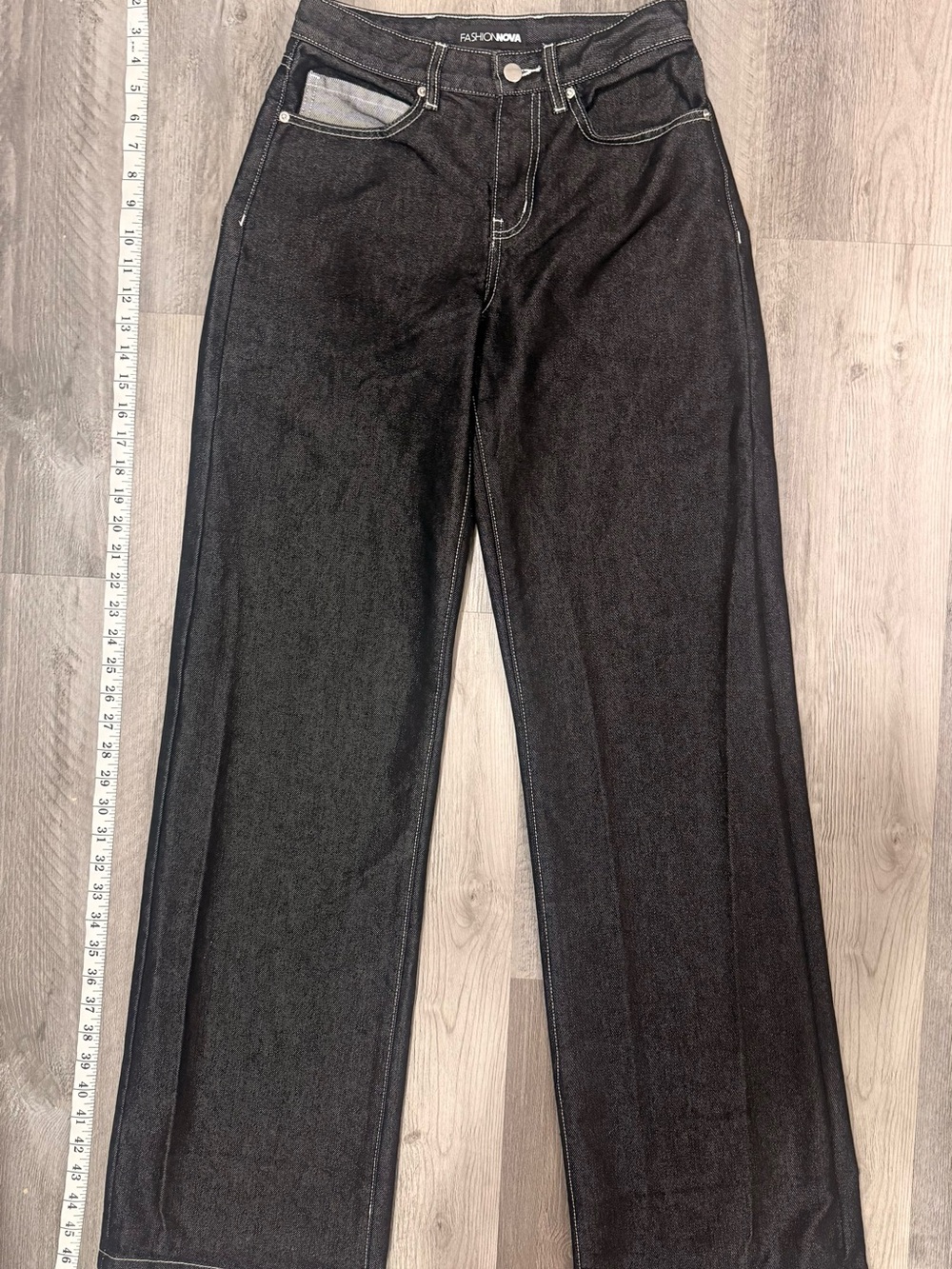 Fashion Nova Black Wide Leg Flare Jeans